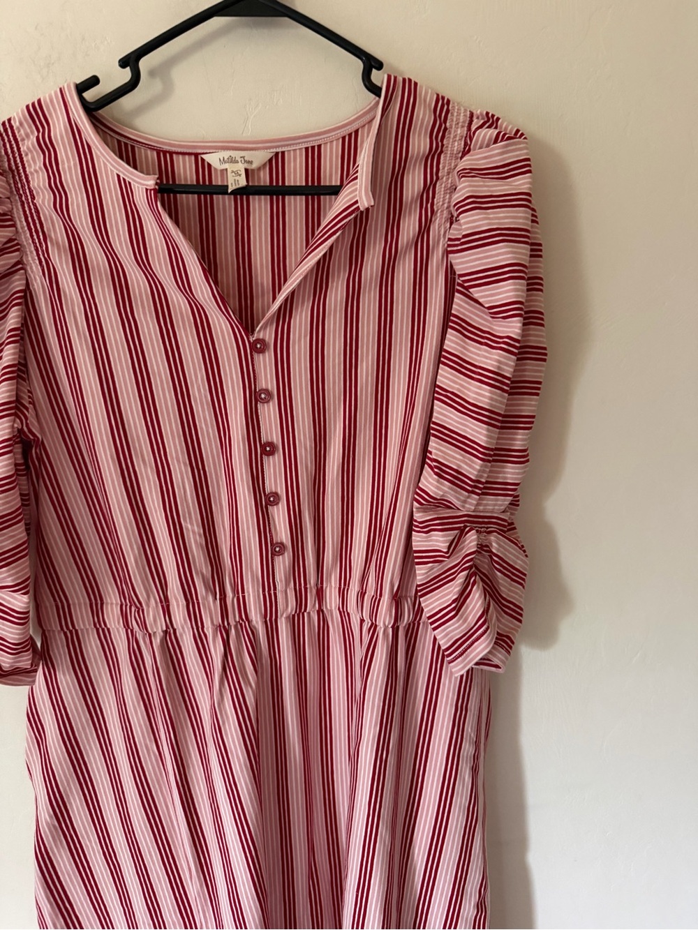Matilda Jane Heart to Heart McIntosh Red Striped Knit Dress with Pockets - Picture 2 of 7